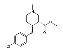 (3R,4S)-methyl 4-((4-chlorophenyl)thio)-1-methylpiperidine-3-carboxylate结构式