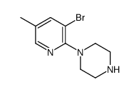 1-(3-Bromo-5-methylpyridin-2-yl)piperazine structure