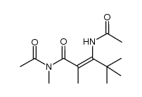 N-acetyl-3-acetamido-2,4,4,N-tetramethylpent-2-enamide结构式