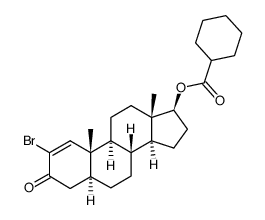 2-bromo-17β-cyclohexanecarbonyloxy-5α-androst-1-en-3-one Structure