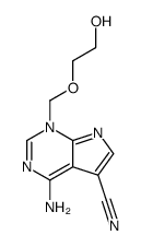 4-amino-1-(2-hydroxyethoxymethyl)pyrrolo[2,3-d]pyrimidine-5-carbonitrile Structure