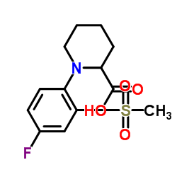 1-[4-FLUORO-2-(METHYLSULFONYL)PHENYL]PIPERIDINE-2-CARBOXYLIC ACID Structure