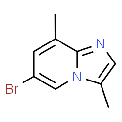6-溴-3,8-二甲基咪唑并[1,2-A]吡啶结构式