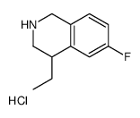 4-乙基-6-氟-1,2,3,4-四氢-异喹啉盐酸盐结构式