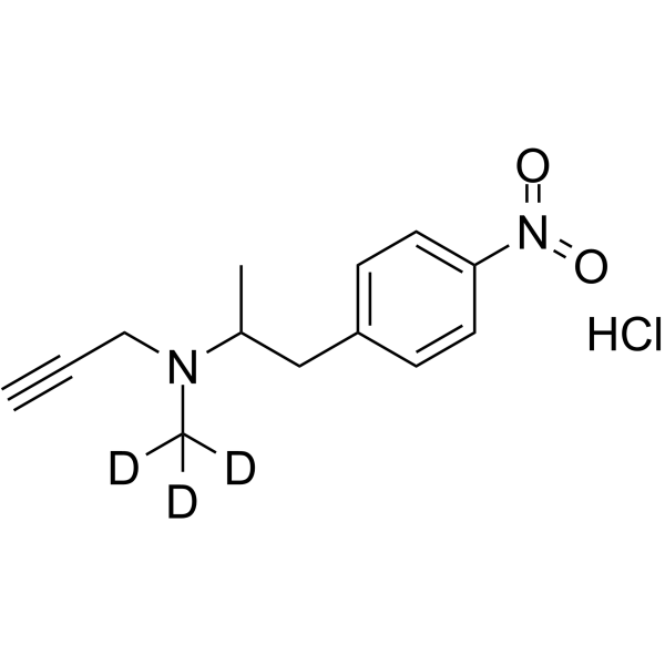 (rac)-4-Nitro Deprenyl-d3 hydrochloride结构式