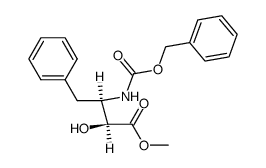(2S,3R)-3-(N-(benzyloxycarbonyl)amino)-2-hydroxy-4-phenylbutanoic acid methyl ester Structure