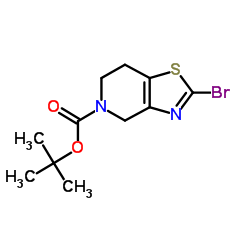 2-溴-6,7-二氢噻唑并[4,5-c]吡啶-5(4H)-甲酸叔丁酯结构式