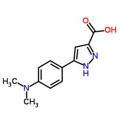 5-[4-(Dimethylamino)phenyl]-1H-pyrazole-3-carboxylic acid结构式