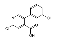 2-chloro-5-(3-hydroxyphenyl)pyridine-4-carboxylic acid Structure