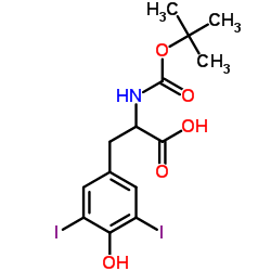 Boc-3,5-diiodo-DL-tyrosine结构式