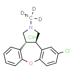 (±)-Asenapine-13C-d3 (hydrochloride)结构式