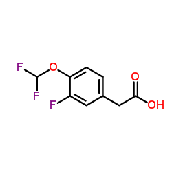 [4-(Difluoromethoxy)-3-fluorophenyl]acetic acid Structure