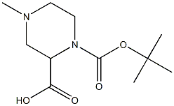 4-甲基-1-哌嗪-1,2-二羧酸1-叔丁基酯结构式