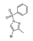 4-bromo-3-methyl-1-phenylsulphonylpyrazole Structure