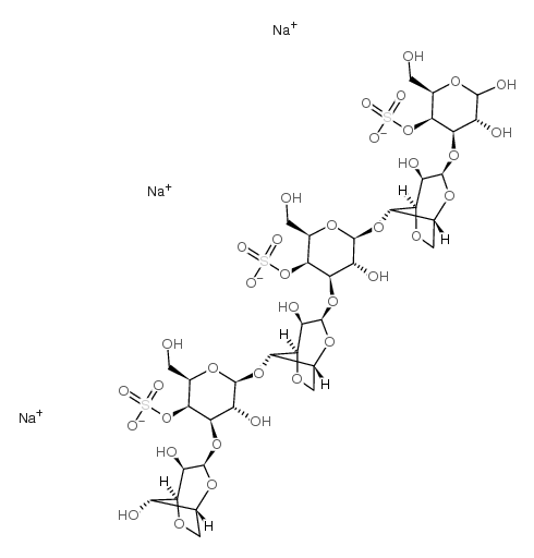 neocarrabiose-4 1,3,5-tri-o-sulphate (na+) Structure