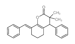 Coumarin, 8-benzylidene-3,4,5,6,7,8-hexahydro-3,3-dimethyl-4-phenyl- (en) Structure