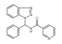 N-(1H-苯并三唑-1-基苯基甲基)-3-吡啶甲酰胺结构式