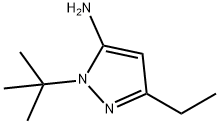 3-乙基-1-叔丁基-5-氨基吡唑结构式