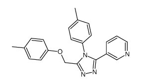 3-[5-[(4-methylphenoxy)methyl]-4-(4-methylphenyl)-1,2,4-triazol-3-yl]pyridine结构式