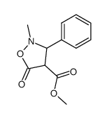 2-methyl-5-oxo-3t-phenyl-isoxazolidine-4r-carboxylic acid methyl ester Structure