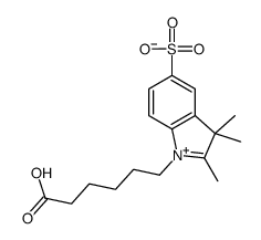 1-(5-羧基己基)-2,3,3-三甲基-3H-吲哚-5-磺酸内盐结构式