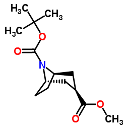 exo-8-boc-8-azabicyclo[3.2.1]octane-3-carboxylic acid methyl ester Structure
