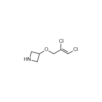 3-((2,3-二氯烯丙基)氧基)氮杂环丁烷结构式