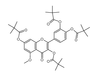 5-O-Methyl-3,3',4',7-Tetrapivaloyl-Quercetin结构式