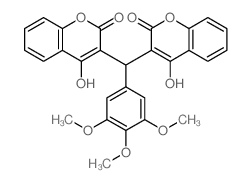 2H-1-Benzopyran-2-one,3,3'-[(3,4,5-trimethoxyphenyl)methylene]bis[4-hydroxy- Structure