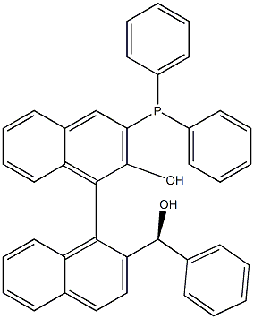 (R)-2-羟基-3-(二苯基膦基)-2'-[(S)-羟基(苯基)甲基]-[1,1'-联萘]结构式