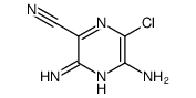 3,5-二氨基-6-氯-2-吡嗪甲腈结构式