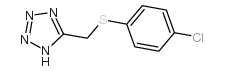 5-(4-氯苯基硫代)甲基四唑结构式