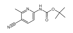 2-tert-butoxycarbonylamino-5-cyano-6-methylpyridine Structure