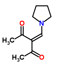 3-(1-Pyrrolidinylmethylene)-2,4-pentanedione Structure