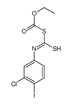 ethyl (3-chloro-4-iodophenyl)carbamothioylsulfanylformate Structure