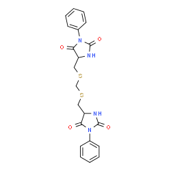 5,5'-(Methylenebisthiobismethylene)bis(3-phenyl-2,4-imidazolidinedione) Structure