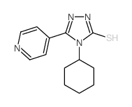 4-环己基-5-吡啶-4-基-4H-[1,2,4]噻唑-3-硫醇结构式