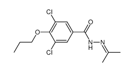 3,5-Dichloro-4-propoxy-benzoic acid isopropylidene-hydrazide Structure