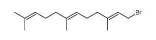 (E,E)-3,7,11-trimethyl-2,6,10-dodecatrienyl bromide结构式