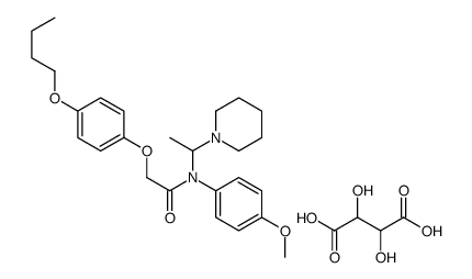 2-(4-butoxyphenoxy)-N-(4-methoxyphenyl)-N-(1-piperidin-1-ylethyl)acetamide,2,3-dihydroxybutanedioic acid Structure