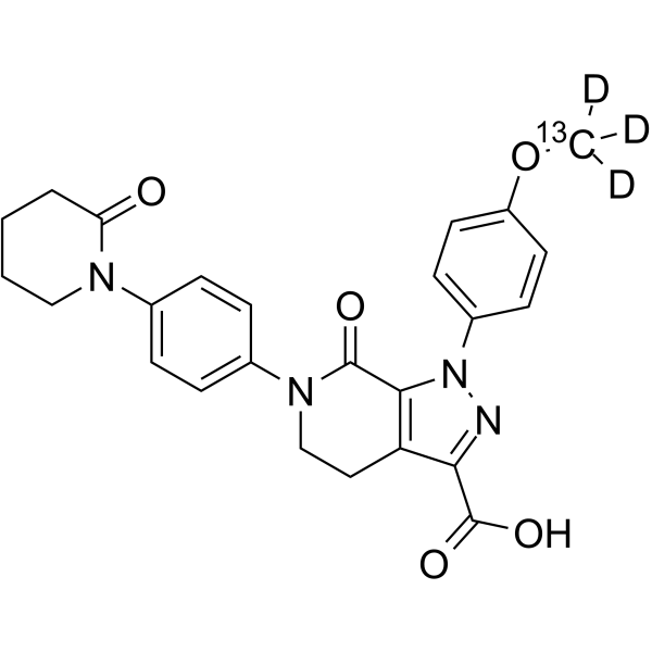 阿哌沙班杂质41 (BMS-591455-01) 13C,d3结构式