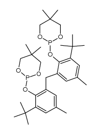 bis[3-tert-butyl-5-methyl-2-(5,5-dimethyl-1,3,2-dioxaphosphorinan-2-yloxy)phenyl]methane Structure