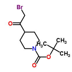 2-Bromo-1-(1-Boc-piperidin-4-yl)ethanone Structure