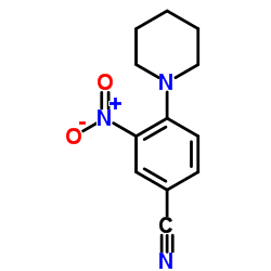 3-Nitro-4-(1-piperidinyl)benzonitrile结构式