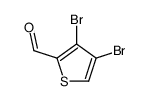 3,4-二溴噻吩-2-羧醛结构式
