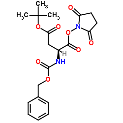 N-苄氧羰基-L-天冬氨酸 4-叔丁酯 1-(N-琥珀酰亚胺)酯结构式