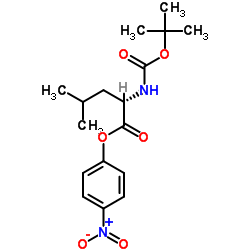 Boc-L-leucine p-nitrophenylester Structure