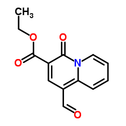Ethyl 1-formyl-4-oxo-4H-quinolizine-3-carboxylate Structure