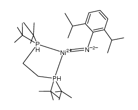 [Ni(N(2,6-di-isopropylphenyl))(1,2-bis(di-tert-butylphosphino)ethane)] Structure