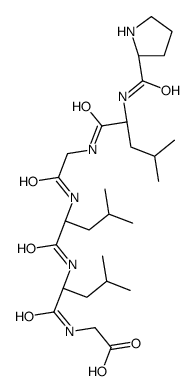 2-[[(2S)-4-methyl-2-[[(2S)-4-methyl-2-[[2-[[(2S)-4-methyl-2-[[(2S)-pyrrolidine-2-carbonyl]amino]pentanoyl]amino]acetyl]amino]pentanoyl]amino]pentanoyl]amino]acetic acid Structure